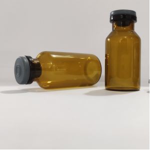 30ml Amber Injection Tubular Glass Vials Bottle Medical Glass Vials with Rubber