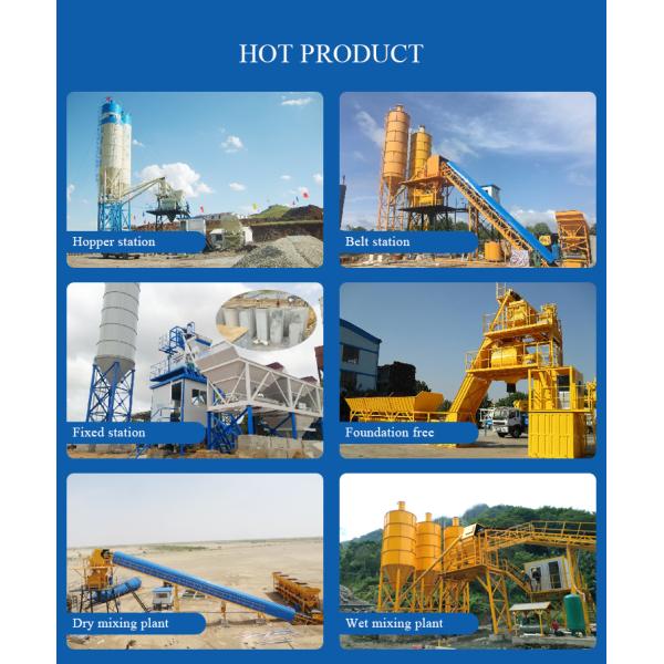 HZS75 RMC Batching Plant PLD2400 Ready Hopper Concrete Mixing Plant