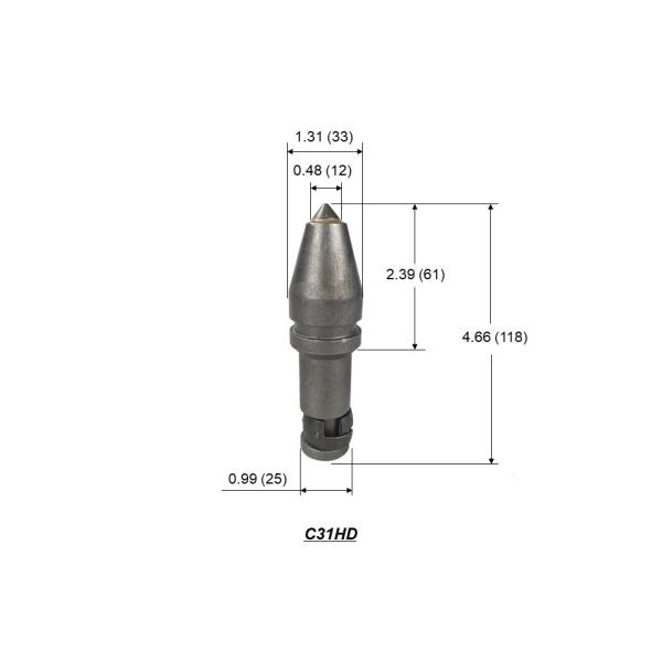 C31 Trenching Teeth Bullet Drill Bits Trencher Machine Spares Teeth C30 Holder Grooving Tool Rock Drill Picks