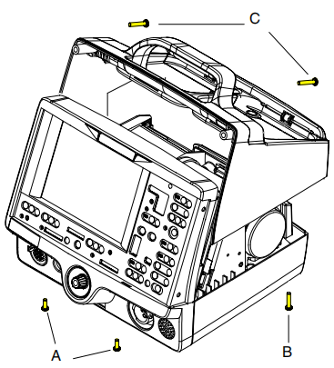 3202497-002 Medical Equipment Parts Med-tronic Lifepak20 LP20 Defibrillator Top Case Paddle Holder
