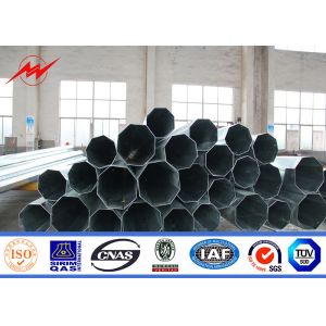 25m Gr65 Material Steel Transmission Poles , Lattice Welded Steel Power Pole