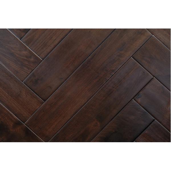 Buy 75*18 mm acacia herringbone solid wood floor at wholesale prices