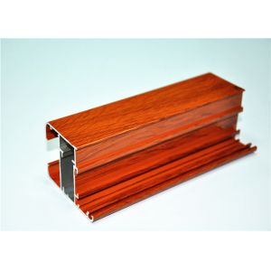 Quality Anodized / Mill Finished Wood Grain Aluminium Extruded Profiles , 6063 T5 for sale
