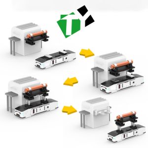 AGV Automated Guided Vehicle Maximum Speed Up To 1.5 M/s Telescopic Lift Docking