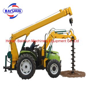6m Depth Tractor Mechanical Pole Digger Machine