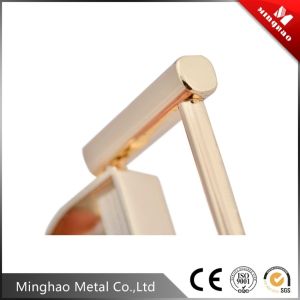 Minghao high quality 18.67*11.77mm metal Light gold sqare buckle