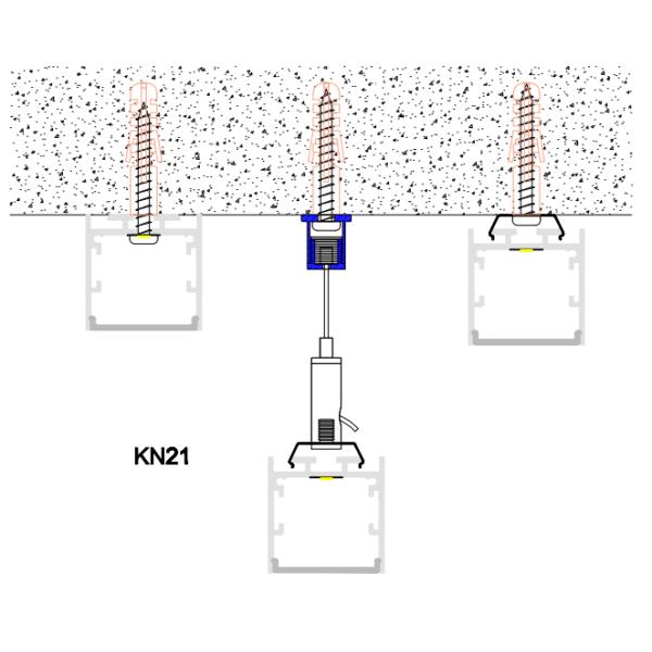 Led aluminum profile W35*H35mm with PC diffuser for LED Strip Aluminium Profile