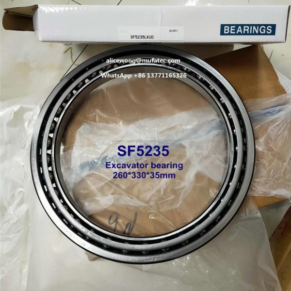 SF5235 excavator bearing thin section steel cage angular contact ball bearing 260*330*35mm