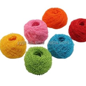 Colorful Kitchen Cleaning Ball with Fiber Scourer Eco-friendly