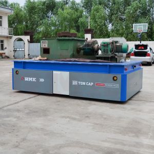 Battery Powered 25 Tons Trackless Transfer Trolley With Hydraulic Lift