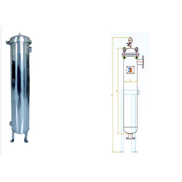 Water Filter Housing Stainless Steel Single Bag Filter Housing For Liquid Filtration