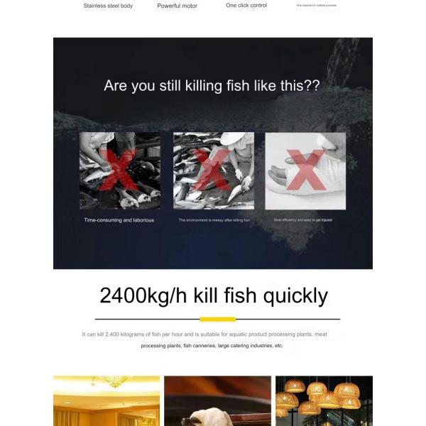 Multi-function Fish Killing Gutting Machine with Automatic Grade and 380V Voltage