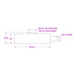 Subminiature low profile load cell 1kN 500N 200N 100N 50N Compression force