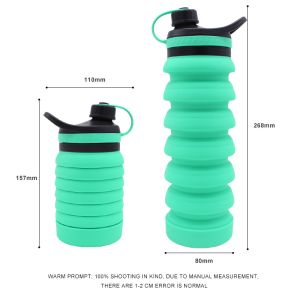 Expandable Leakproof 800ML Foldable Silicone Bottle