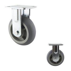 Thermoplastic Rubber 150mm 250kg Rigid Directional Locking Swivel Casters