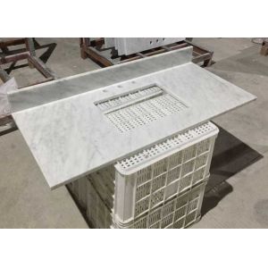 White Marble Stone Countertops , Bianco Carrera Marble Countertop Wear