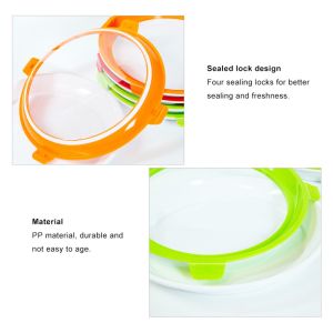 Round Reusable Stackable Food Trays BPA Free With Elastic Lid