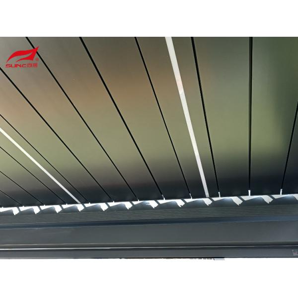 3x4m Motorized Aluminum Louvered Roof Led Light Rodent Proof Swimming Pool