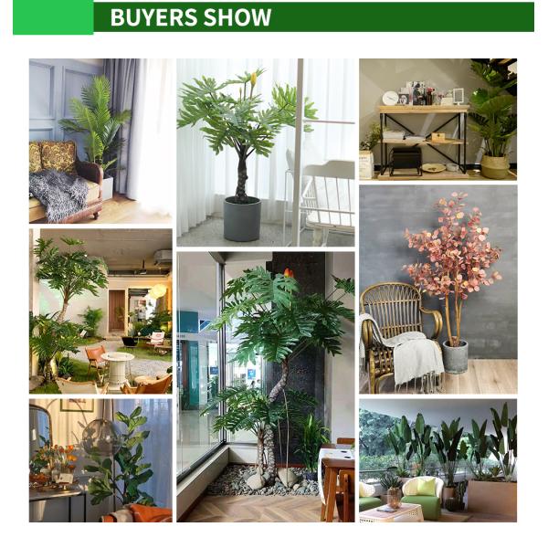 170cm Artificial Landscape Trees L Shape Split Philo Garden Decoration No Watering