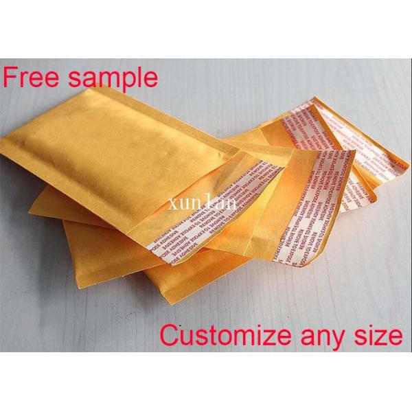Buy Kraft Bubble Wrap Mailing Envelopes , Padded Mailing Envelopes With Air Bubble Cushioned at wholesale prices