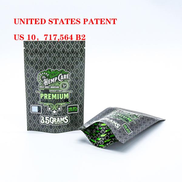 Buy 1/8 Oz Black Mylar Bags Design Customized Child-Resistant at wholesale prices