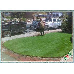 Natural Soft Feeling Garden Artificial Grass , Fire Resistance Garden Turf
