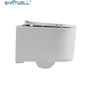 Sanitwell SWJ0425 Bathroom wc white toilet bowl rimless flush