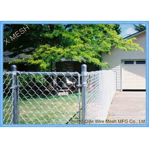 50x50 Mm Diamond Low Carbon Galvanized Chain Link Fence Fabric 11.5 Gauge