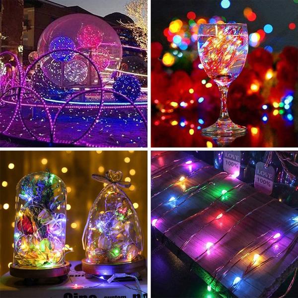 10m Solar Christmas String Lights Twinkle Modes Multicolor For Outdoor Tree