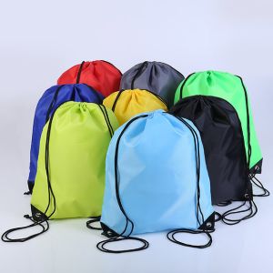 Bags backpacks Polyester bag with drawstring/duffle closure wholesale promotiona