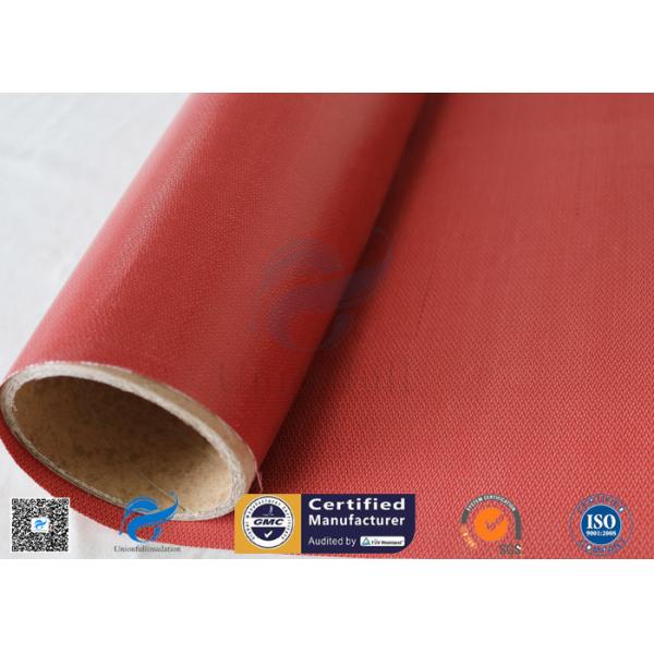 Removable Insulation Jacket 0.45mm Red Color 510g Silicone Coated Fiberglass Fabric