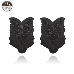 3D Black Beaded Applique Patches / Custom Sew On Patches For Handbag / Pillow