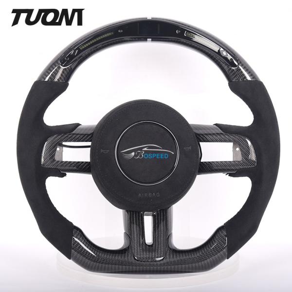 Buy Carbon Fiber F150 Custom Steering Wheel LED Display Black Stitch at wholesale prices