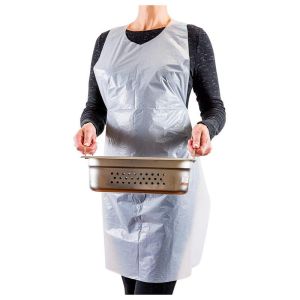 Quality Waterproof Disposable CPE Plastic Aprons 70x110CM For Kitchen Working for sale