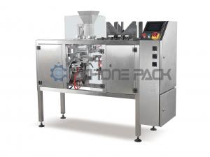 China Stand Up Pouch Packaging Machine Food Tea Candy With Suction Nozzle Zipper on sale