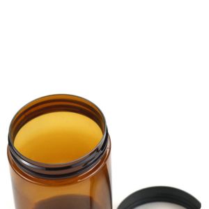 Selling Amber Plastic Bottles Wide Mouth Cosmetic Plastic Jars Amber Bottle with