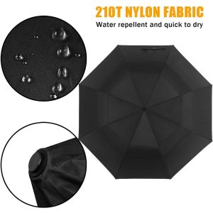 Double Canopy 210T Nylon Windproof 600g Sun Umbrella 3 Fold