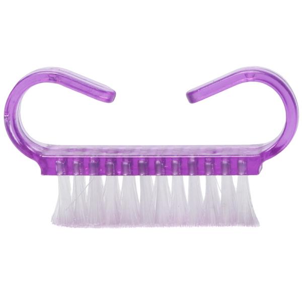 Plastic Handle Nail Brush with Four Rows of Nylon Bristles Easy to and Effective