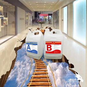 China 3D Self Leveling Garage Floor Epoxy 3:1 AB Liquid Coating Electrical Insulating Varnish on sale