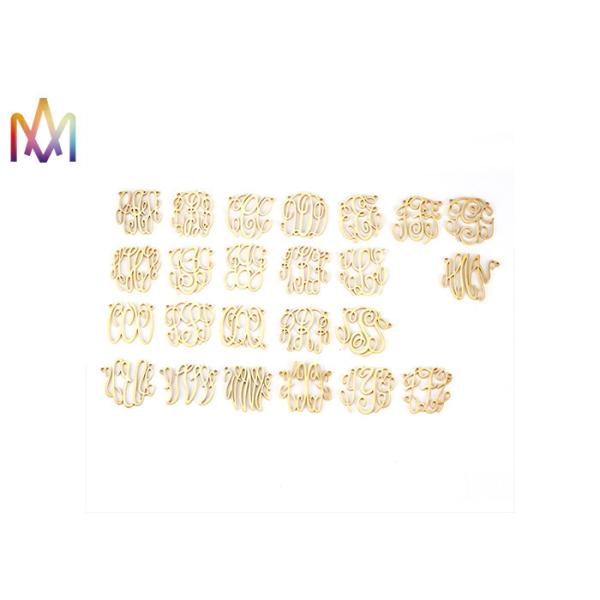Buy Baroque Style A-Z Alphabet Hollow SS DIY Metal Charms at wholesale prices