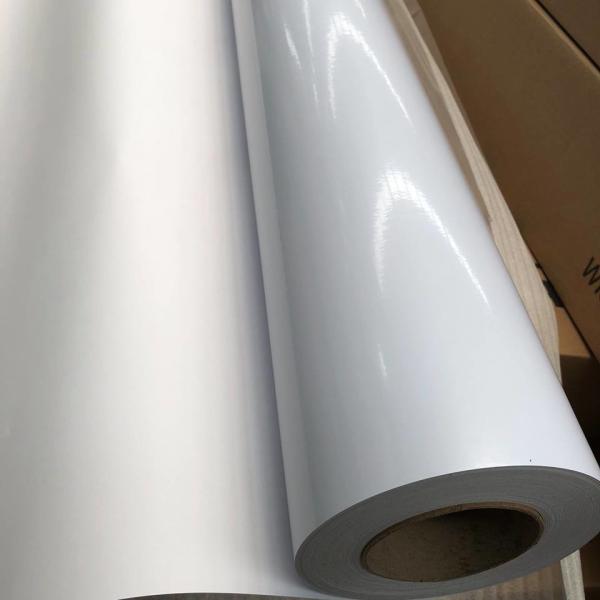 Buy 2020 high guality White Printable Sticker PVC Self Adhesive Vinyl sticker 100 micron for solvent/eco-solvent printing at wholesale prices