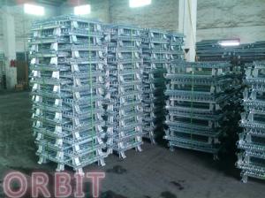 Quality Stacking Collapsible Steel Wire Mesh Pallet Cage For Warehouse Storage for sale