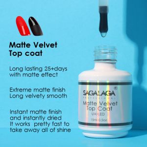 No Wipe Matte Nail Top Coat and Long Lasting Base Coat Nails Uv Lamp in 15ML