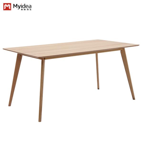Buy A modern, functional and easily installed wooden dining table for an apartment Support customization at wholesale prices