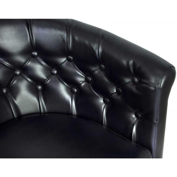 Custom Black Royal Salon Hair Styling Chairs U - Bar Footrest , Classic Design