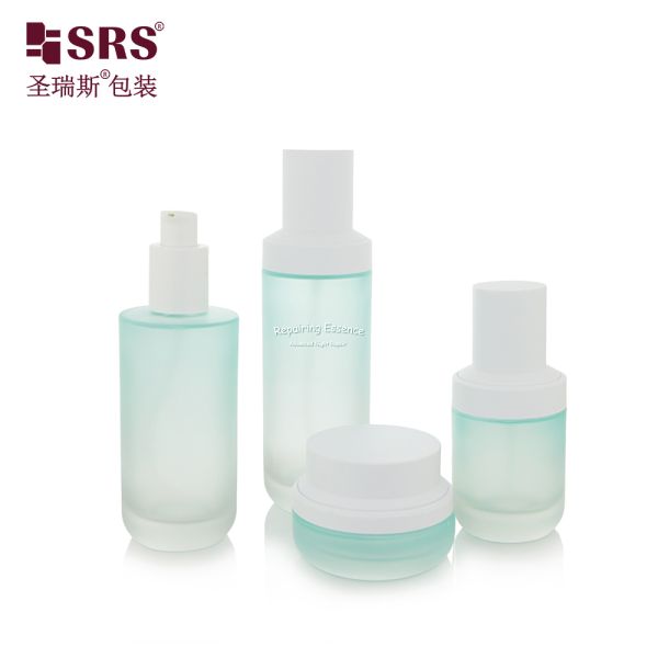 GL025 35ml 50ml 100ml 120ml Paint Custom Color Frosted Glass Bottle With Dropper Lotion Pump For Cosmetic