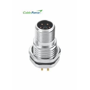 China 16DC Power Male Panel M12 T Connector Front Side Fastening With PCB Contacts PG9 on sale