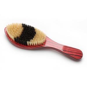 Customized Logo Two Color Boar Bristle Wave Brush For Men'S Hair Styling