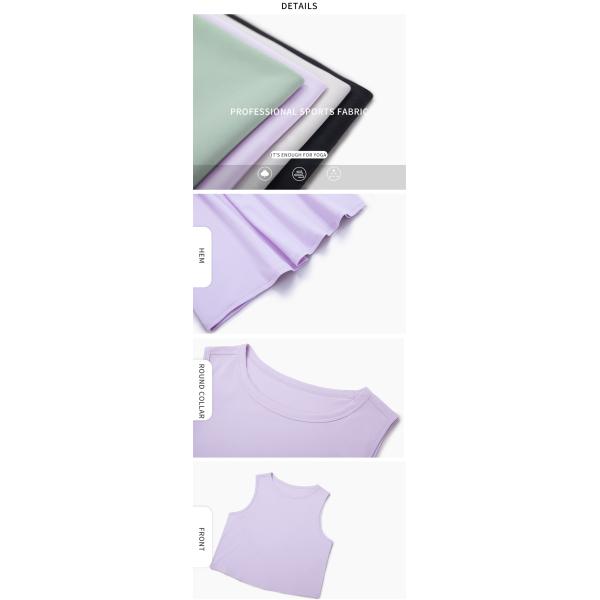 Naked Feeling Women Yoga Tank Top Breathable Loose Fit Training Crop Vest