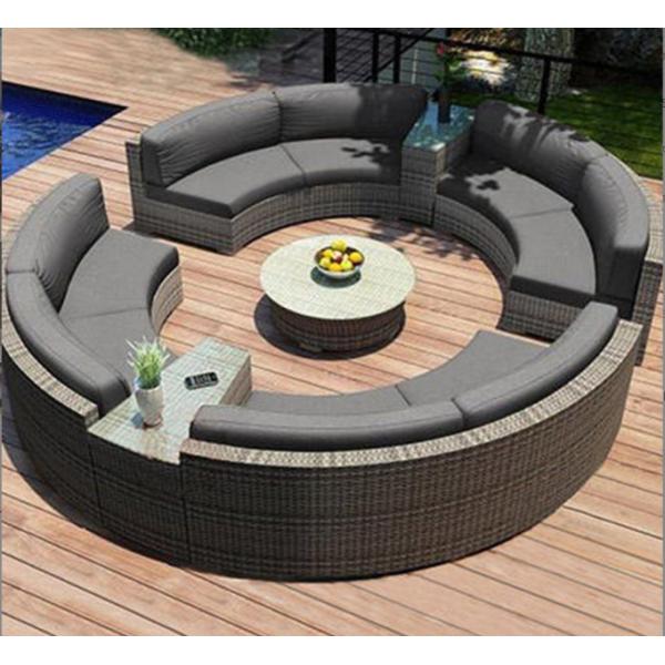 Outdoor Leisure Courtyard Villa Garden Outdoor Arc-Shaped Combination Of Aluminum Alloy Waterproof And Sunscreen Rattan